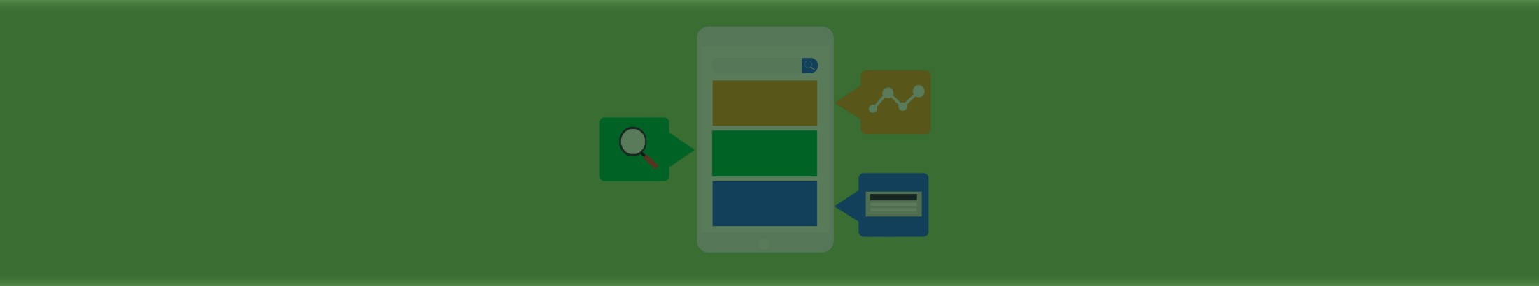 A graphic of a phone with different colours onscreen indicating SERP ranks