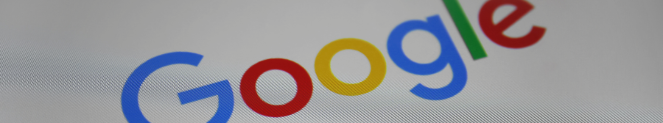 The Google logo on a computer screen