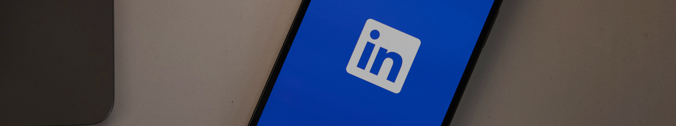 A smartphone showing the LinkedIn app loading screen.