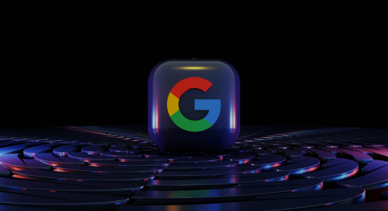 The Google 'G' on a dark background.