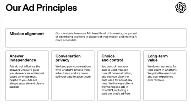 OpenAI's advertising principles